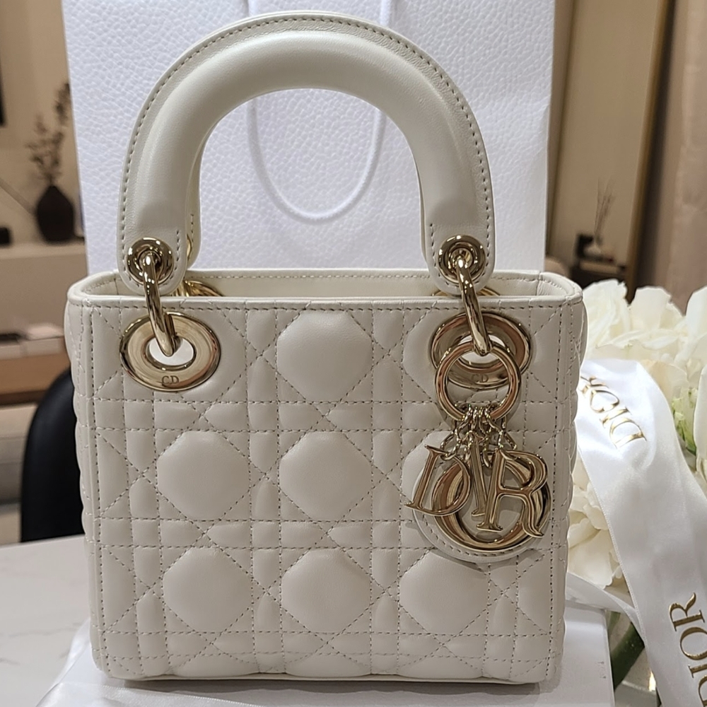 Dior Lady Dior Mini - Latte